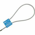 Cambridge Security Seals Global Industrial„¢ Metal Cable Seal, 1/8"x12"L, Blue, 50/Pack CBL20913